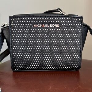 Michael Kors Black Studded Crossbody Bag